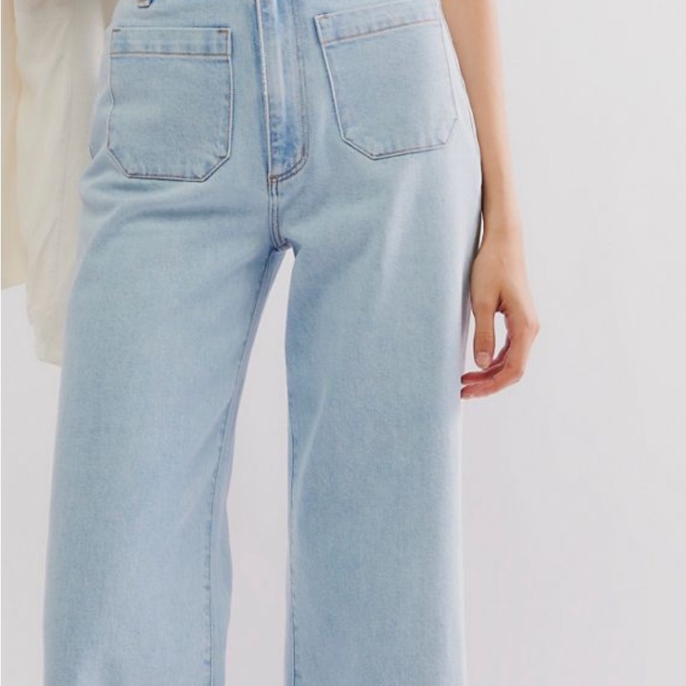 ROLLA'S High Rise Blue Jeans with Relaxed Wide-Leg Fit
